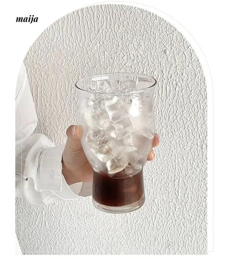 BANKE Large Capacity Transparent Glass Ice Coffee Cup from BANKE
