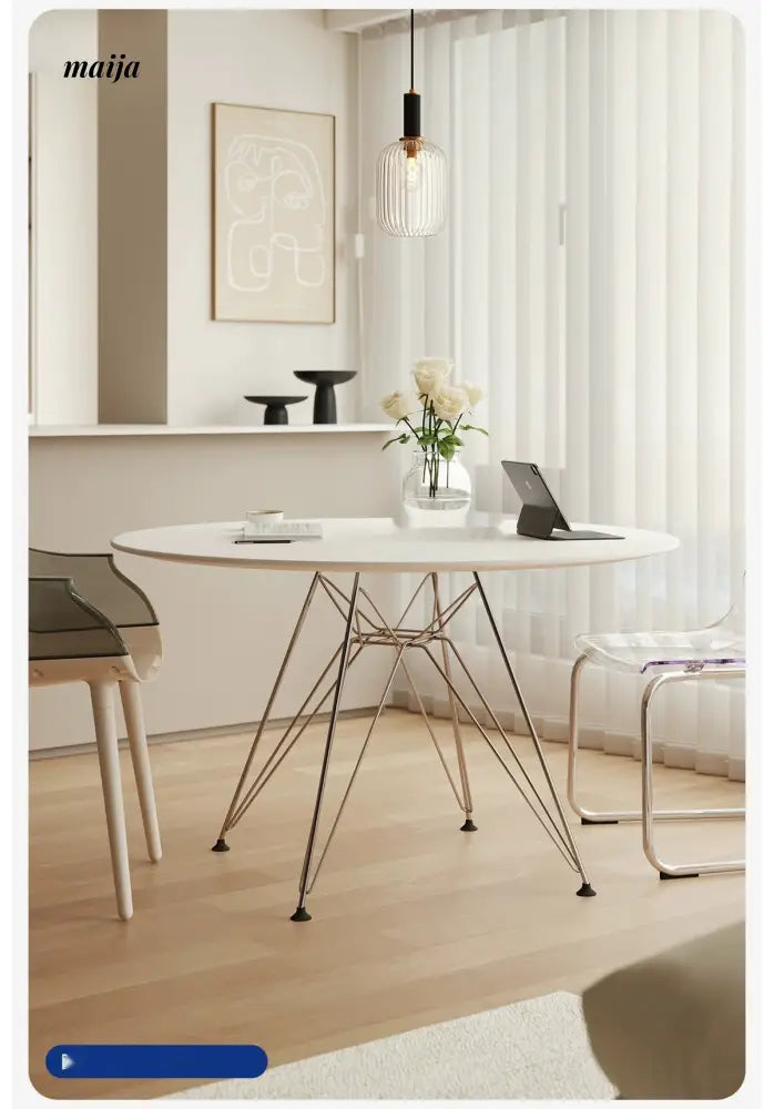 LOWERLEFT White Round Dining Table from HOBBYTREE