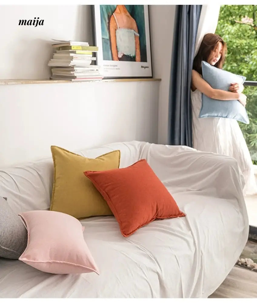 MAN YUE HOME Scandinavian Sofa Pillowcase with Cotton Cover from MAN YUE HOME