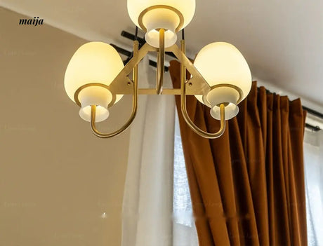 LYNN Japanese Glossy Retro Ceiling Lamp from Lynn's Lamp