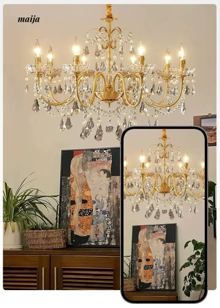 NANCY French Retro Crystal Chandelier Romantic Style from NANCY