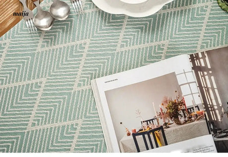 MAN YUE HOME Retro Tablecloth with High-Quality Cotton Linen Finish from MAN YUE HOME