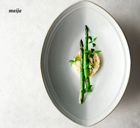 JOTO Japanese Retro Ceramic Dish Daily Steamed Fish Plate from JOTO
