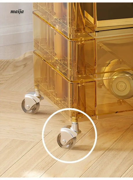 LOWERLEFT Rotating Acrylic Bedside Table from Lower Left