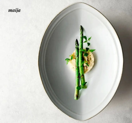 JOTO Japanese Retro Ceramic Dish Daily Steamed Fish Plate from JOTO