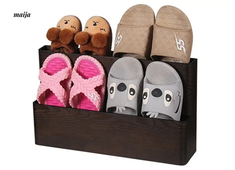 MUSN Two-Layer Wooden Slippers Cabinet from MUSN