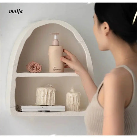 LIVINGPLUS Nordic White Arch Wall Cabinet from LIVINGPLUS