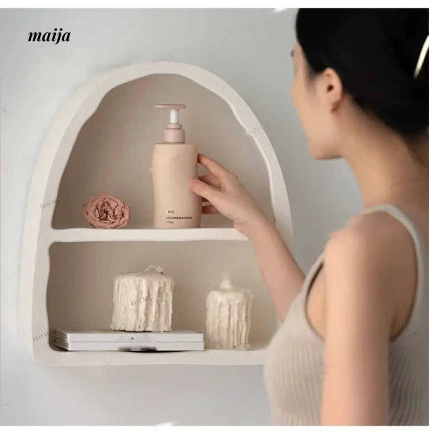 LIVINGPLUS Nordic White Arch Wall Cabinet from LIVINGPLUS