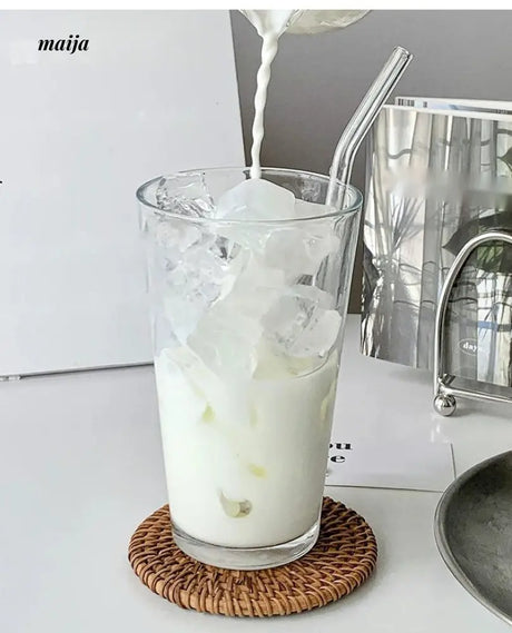 BANKE Straw Glass Milk Coffee Drinking Cup from BANKE