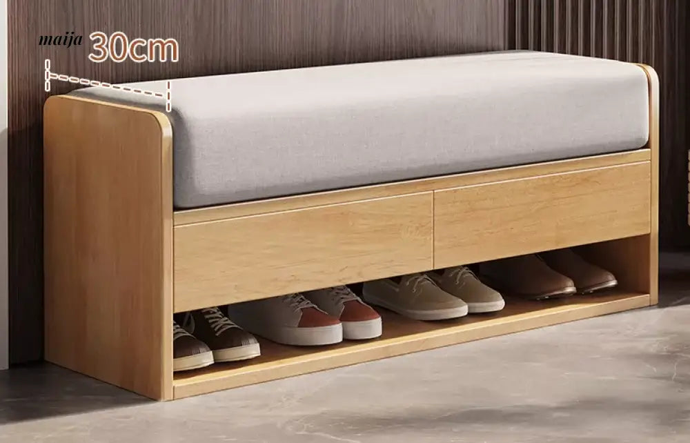 Finnley Solid Wood Shoe-Changing Stool from maija