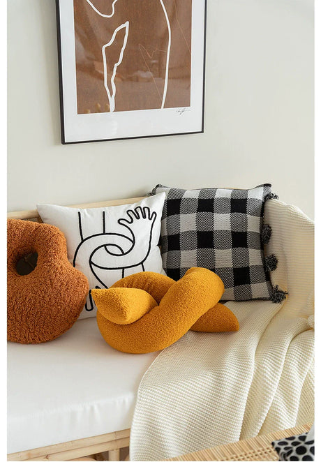 MISTYWOOD Knitted Pilsan Play Car Line Pillow from MISTYWOOD