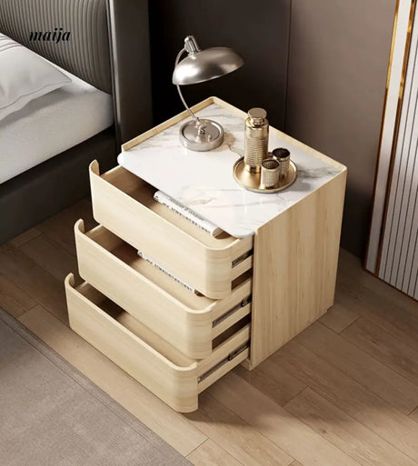 Matteo Leather Wrapped Bedside Table from maija