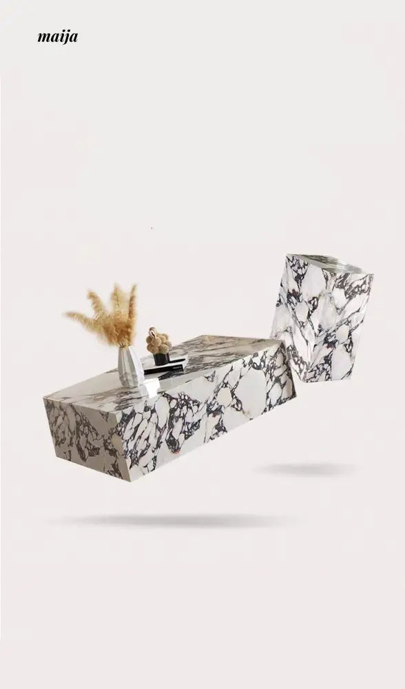Marble Rock Slab Coffee Table from maija