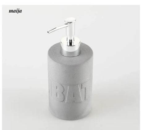 KULE HOME Grey Cement Ceramic Lotion Bottle for Bathroom from KULE HOME