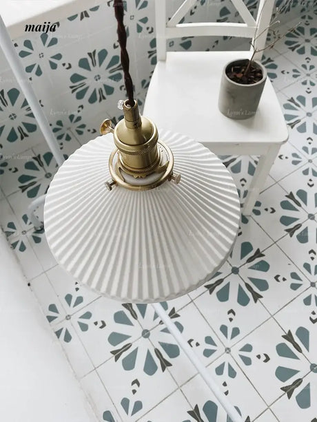 LYNN Scandinavian Fresh Ceramic Chandelier from Lynn's Lamp