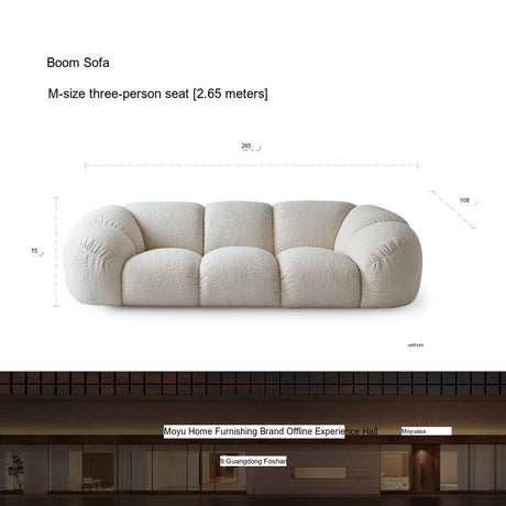MOYU Isadora Chic Retro Cream Fabric Sofa from MOYU