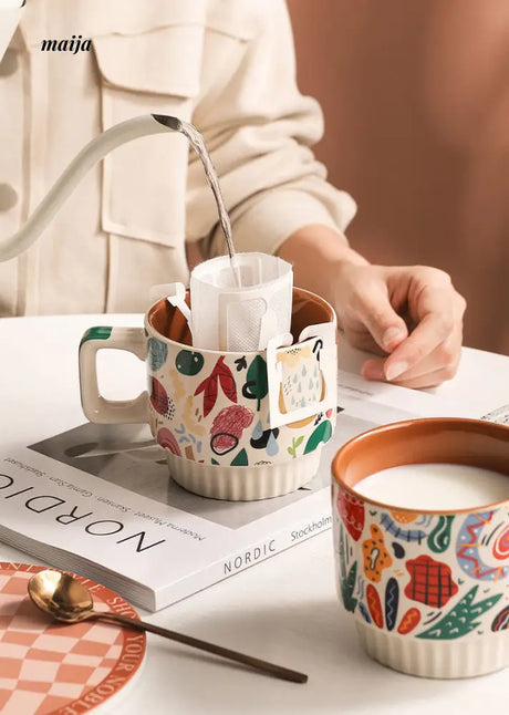 Abstract Colourful Painting Mug from Kumagaigumi