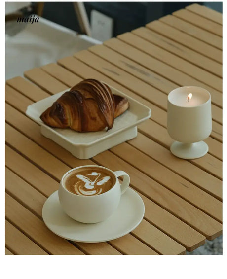 WENSHUO Cream Coffee Ceramic Cup Set from WENSHUO