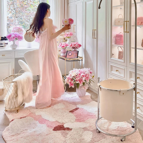 KENZAKI Sakura Snow Washable Rug from KENZAKI