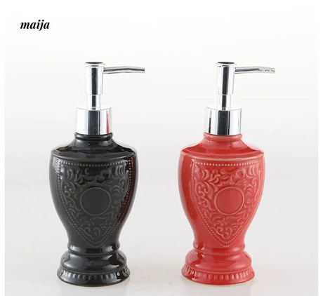 KULE HOME French Vintage Ceramic Lotion and Shower Gel Holder from KULE HOME