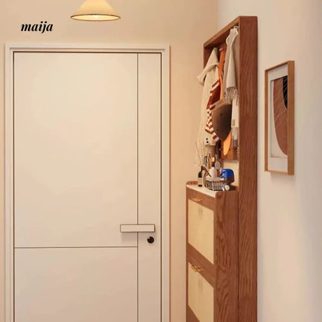 Ultra Thin Solid Wood Shoe Cabinet from AI