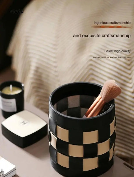 MUYE Woven Leather Make Up Brush Holder from MUYE