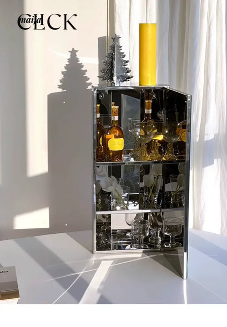 CLICK Frameless Mirror Corner Cabinet Wall Decor from CLICK