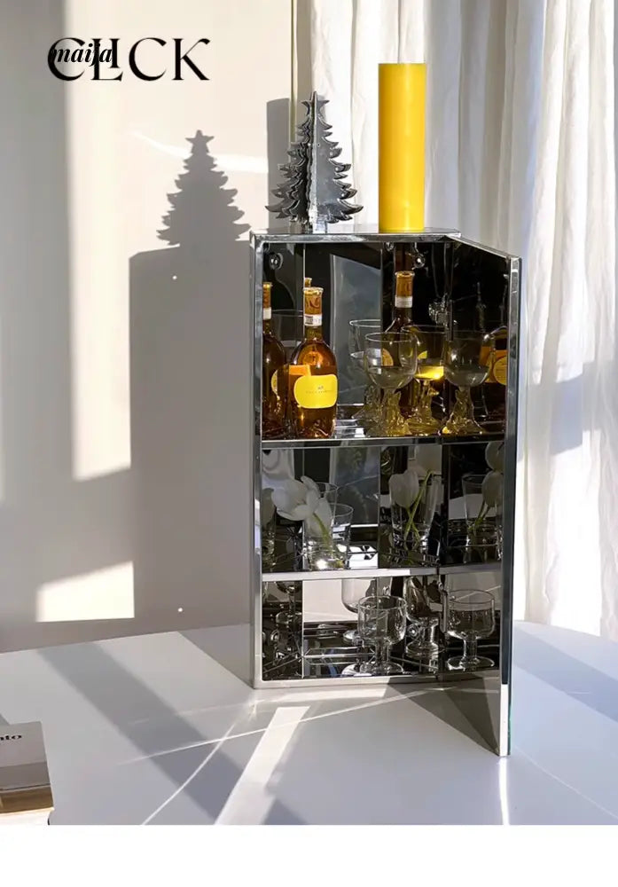 CLICK Frameless Mirror Corner Cabinet Wall Decor from CLICK