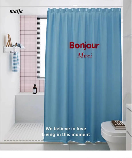 MUYE Bonjour Merci Shower Curtain from MUYE