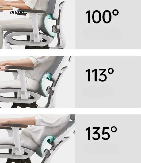 Black and White Ergonomic Office Chair from Hbada