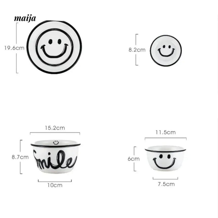 LIVETAI Smiley Face Dinnerware Set from maija