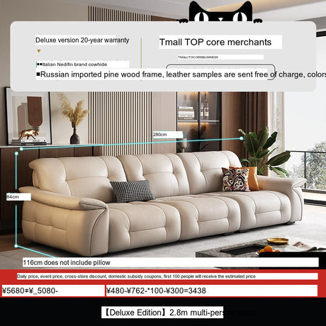 DIPU Nikolaj Cream Cowhide Sofa from DIPU