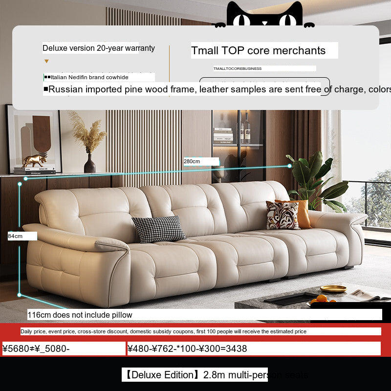 DIPU Nikolaj Cream Cowhide Sofa from DIPU