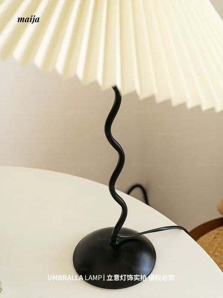 LYNN Korean Pleated Umbrella Table Lamp from Lynn's Lamp