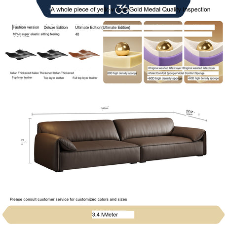 FASATI Eloise Vibrant Soft Cowhide Sofa from FASATI