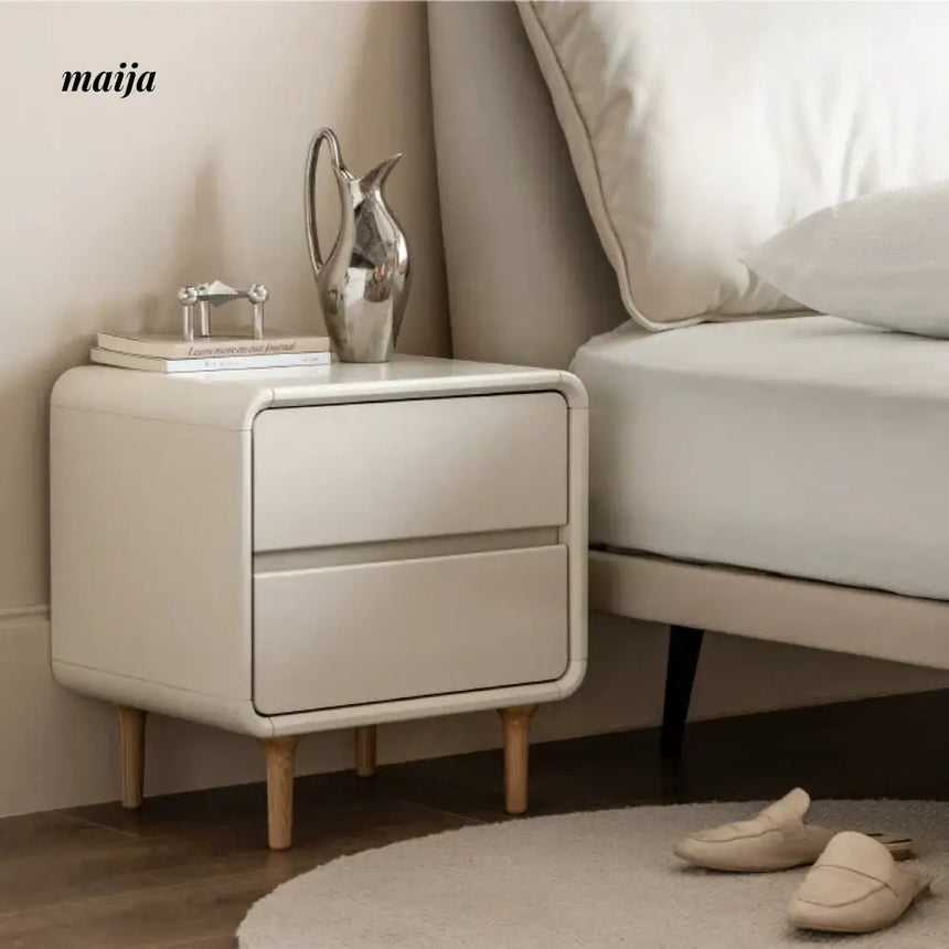 GENJI White Chocolate Bedside Table from GENJI