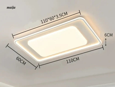 GVG Rectangular with Frame Combined Ceiling Light from Kaiyashi