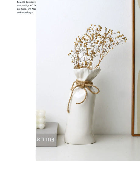 LENYVASEN Aurora Paper Bag Ceramic Vase from LENYVASEN