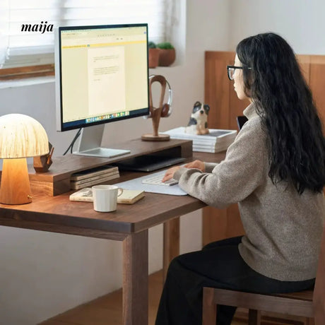 MUMO Clara Solid Wood Desktop Storage Riser from MUMO