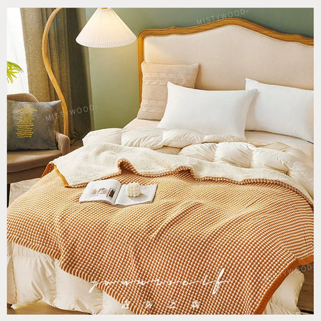 MISTYWOOD Orange Fleece Scandinavian Duvet from MISTYWOOD