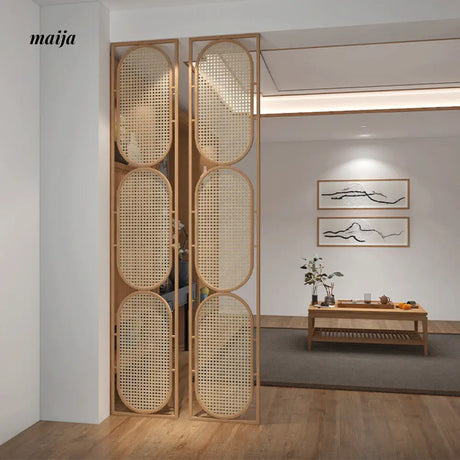 HARUNO Gabbi Rattan Partition Wall from HARUNO