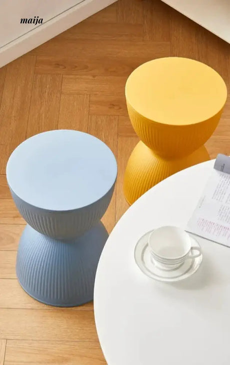 Pastel Hourglass Plastic Stool from Yishengtao