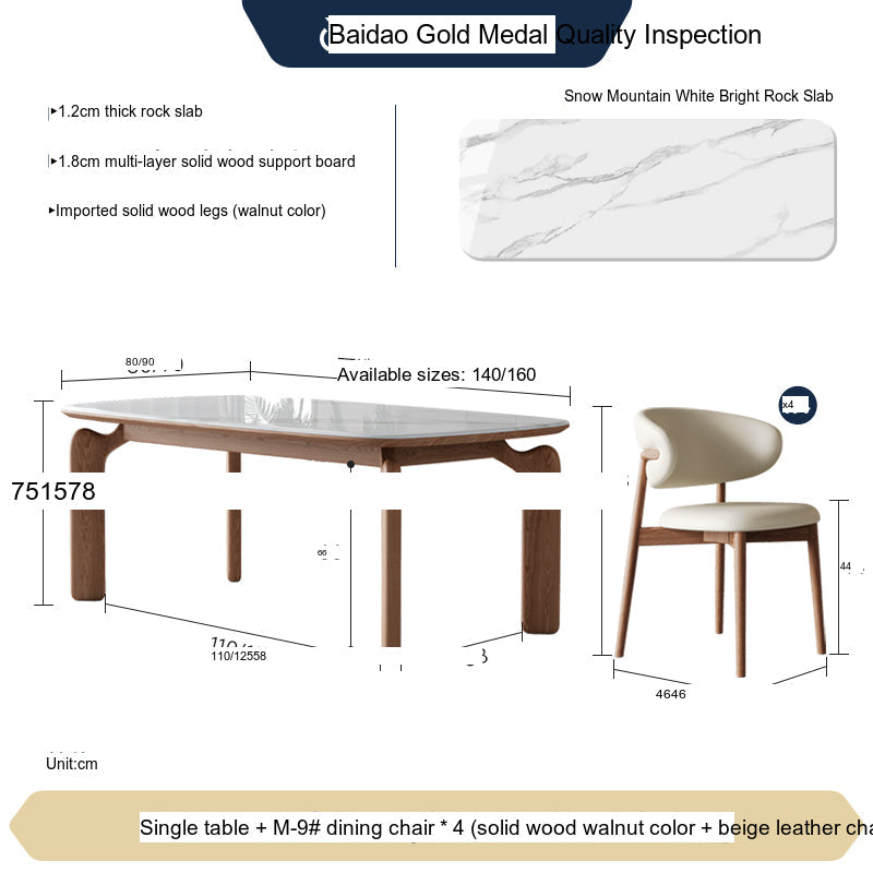 FASATI Leonardo Chic Minimalist Wood Dining Set from FASATI