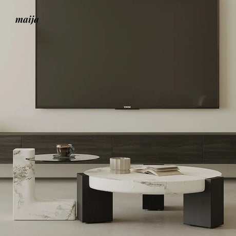 TIDELEADER Marble Gubbio Coffee Table from TIDELEADER