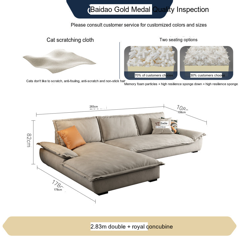 FASATI Isolde Cozy Creamy Corner Sofa from FASATI