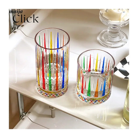 CLICK Hand-Painted Glass Whiskey Cup Italian Retro Style from CLICK