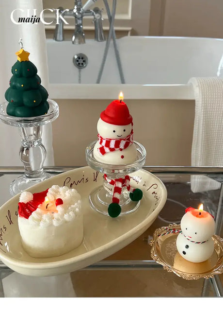 CLICK 3D Snowman Candle for Festive Decor from CLICK