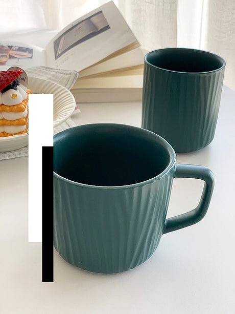 YASUKI Akira Chic Striped Ceramic Coffee Cup from YASUKI