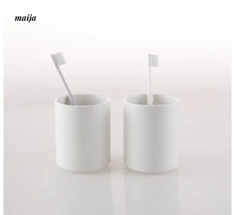 KULE HOME Ceramic Mouthwash Cup and Toothbrush Holder from KULE HOME