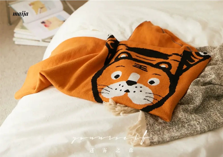 MISTYWOOD Cute Tiger Pillow for Living Room from MISTYWOOD
